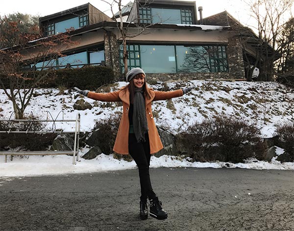 Hotgirl Nhật Thảo diện style mùa đông du lịch Hàn Quốc