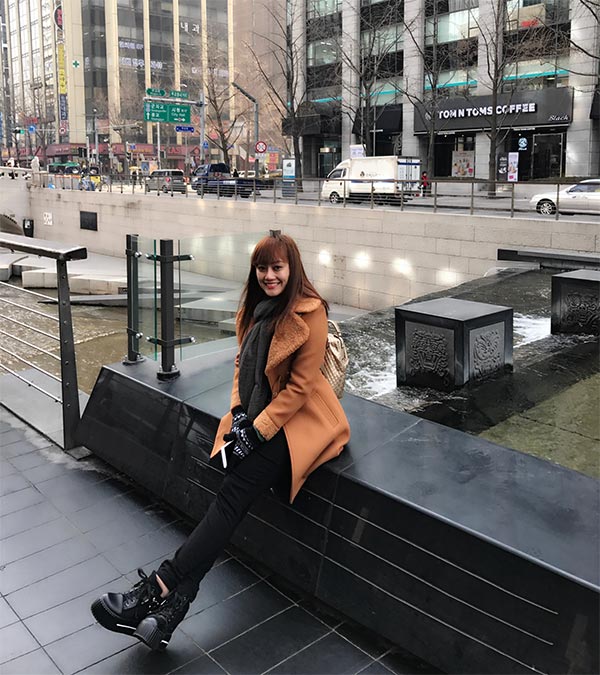 Hotgirl Nhật Thảo diện style mùa đông du lịch Hàn Quốc