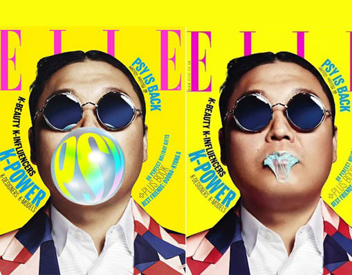 Psy lên bìa tạp chí ELLE Women