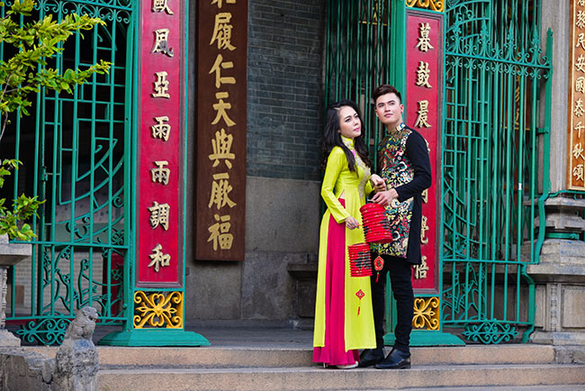 Nét đẹp áo dài của các bạn trẻ mùa trung thu