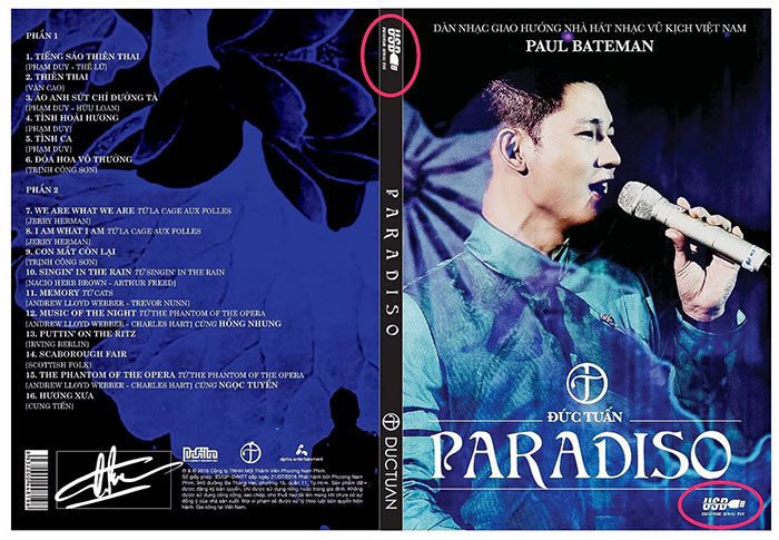 Đức Tuấn phát hành live show Paradiso với hình thức USB